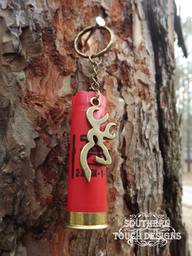 Shotgun Shell Key Chain Deer Key Chain by SouthernTouchDesigns