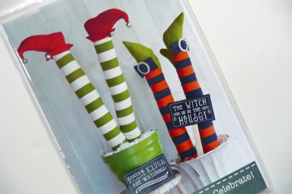 Elf Pattern Christmas Pattern Legs Celebrate IJ1109CR