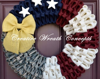 Rustic Patriotic U.S. Air Force Wreath