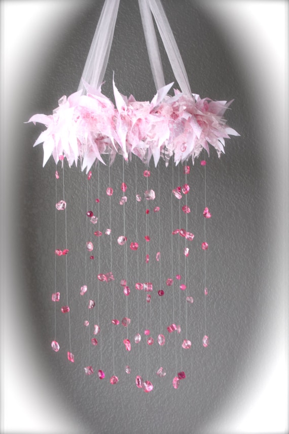 shabby chic baby mobile baby pink mobile fairy mobile shabby chic baby mobile baby pink mobile fairy mobile