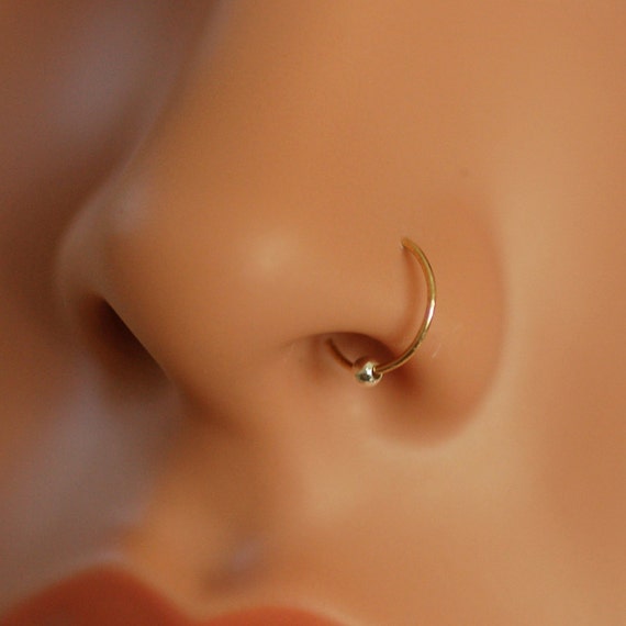 Thin Nose Hoop 24/22/20 Gauge Small 14K Gold Filled Hoop