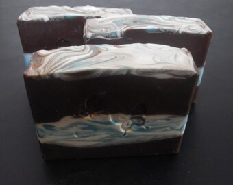 Blue Sugar Type Handmade Cleanser, Cold Process Handcrafted Wash, Natural SLSA Detergent Free Gift Idea For Him Grandfather Hubby