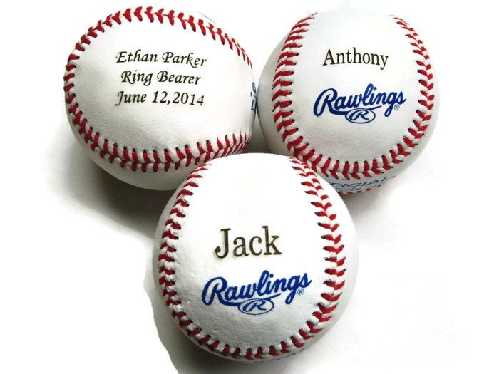 3 Personalized Baseballs Engraved Baseballs by JakesCustoms