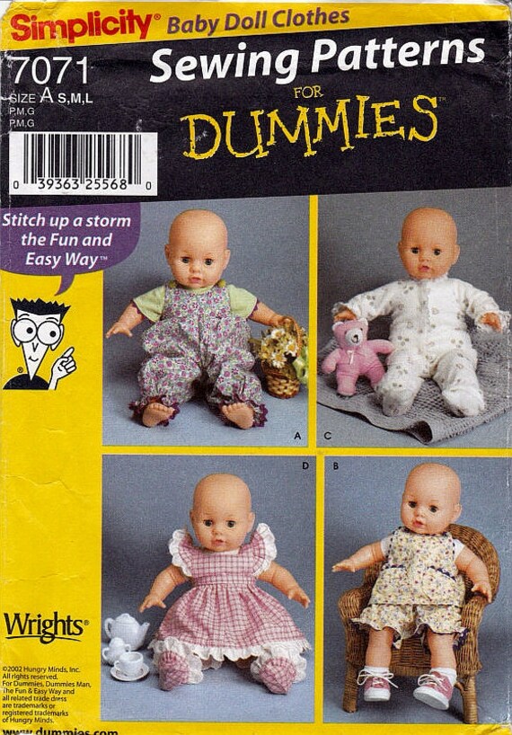 Simplicity 7071 Sewing Patterns for Dummies by CleanAtticProject