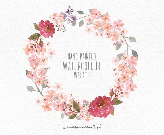 watercolor wreath clipart - photo #28