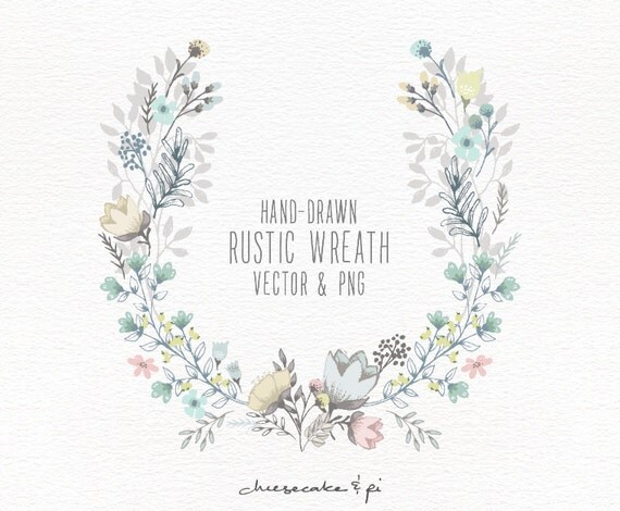 Floral Wreath Hand Drawn Clipart Wedding Invitation Clip Art Commercial Use PNG And Vector CM0062w1 Floral Wreath Hand Drawn Clipart Wedding Invitation Clip Art Commercial Use PNG And Vector CM0062w1
