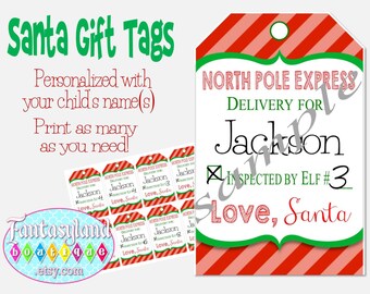 free printable gift tags from santa personalized