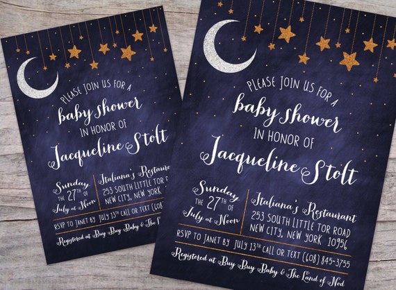 Starry Night Baby Shower Invitations 6