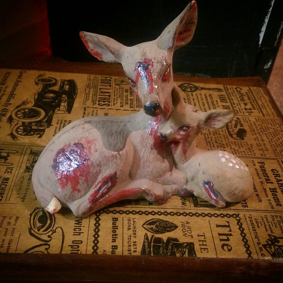 Zombie Bambi by AndraTheGeant on Etsy