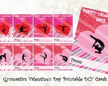 Gymnastics Valentine's Day Cards - Printable Valentine's Day Cards ...