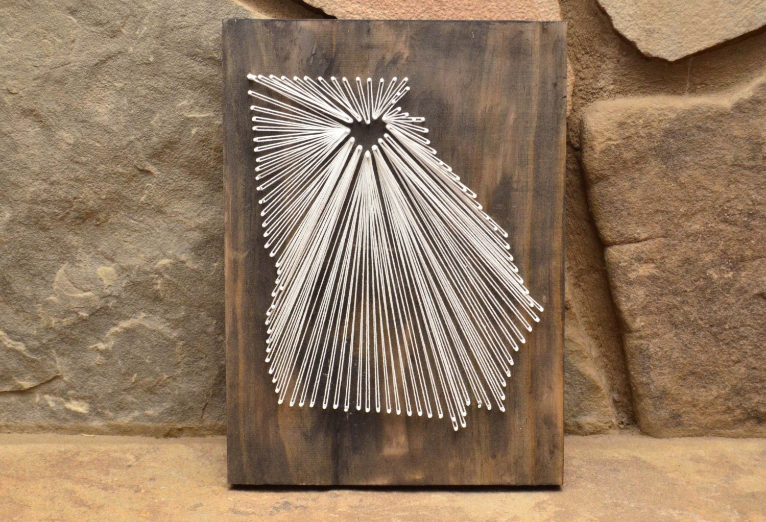 Custom Wood Georgia Love String Art Wood Decor Home by hwstringart