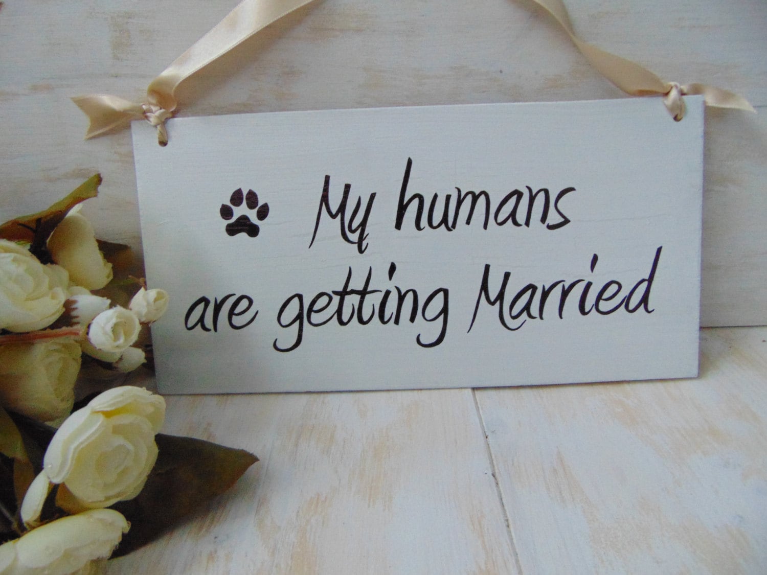 My humans are getting married sign. Wood wedding by IuliaAndAlex