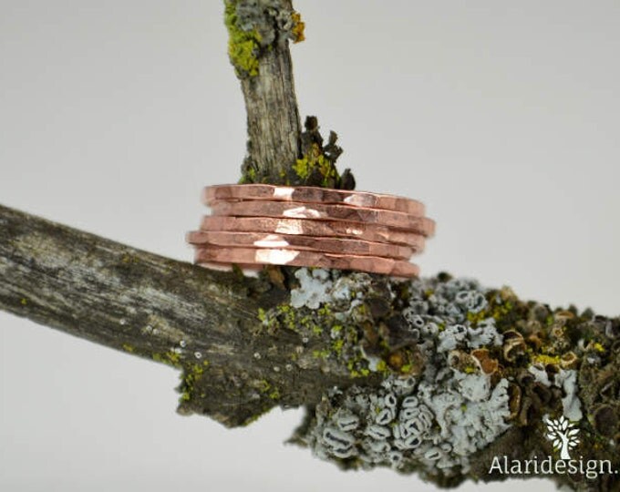 Thin Copper Ring(s), Copper Ring, Stackable Rings, Copper Band, Stacking Rings, Pure Copper Rings, Hammered Copper Ring, Copper Jewelry