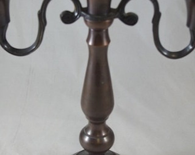 Storewide 25% Off SALE 12" Pewter Three Arm Candlestick Holder