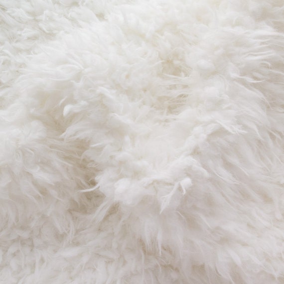 Faux Fake Fur Sherminky Soft Goat Hair White 60 Inch Fabric by