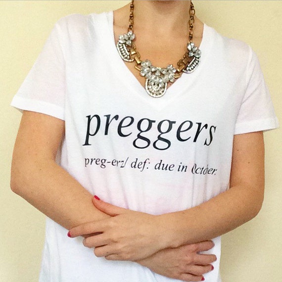 preggers-definition-due-date-mom-mommy-graphic-print-t-shirt-slogan-tee