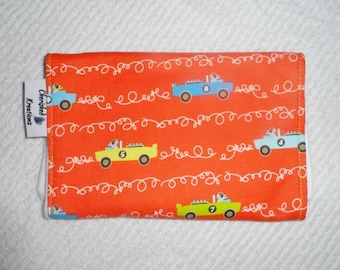 CLEARANCE** Michael Miller "Race Cars On the Go" Burp Cloth