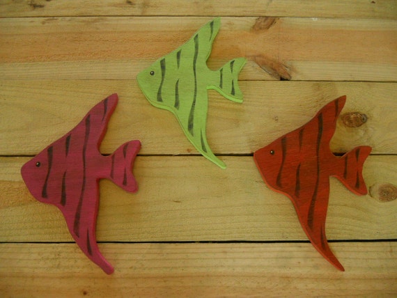 FREE SHIPPING! Fish, Wood Fish, Fish Sign, Wood Fish Sign, Weathered Fish, Wood Sign, Angel Fish, Angel Fish Sign, Wood Angel Fish