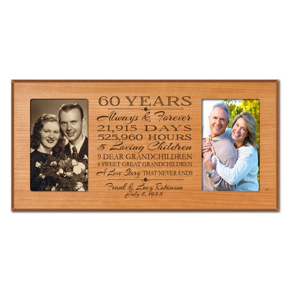 Personalized 60th anniversary gift for by DaySpringMilestones