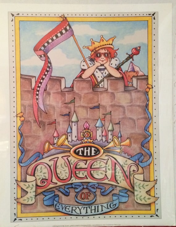 Vintage MARY ENGELBREIT Poster 16 x 20 Queen Of