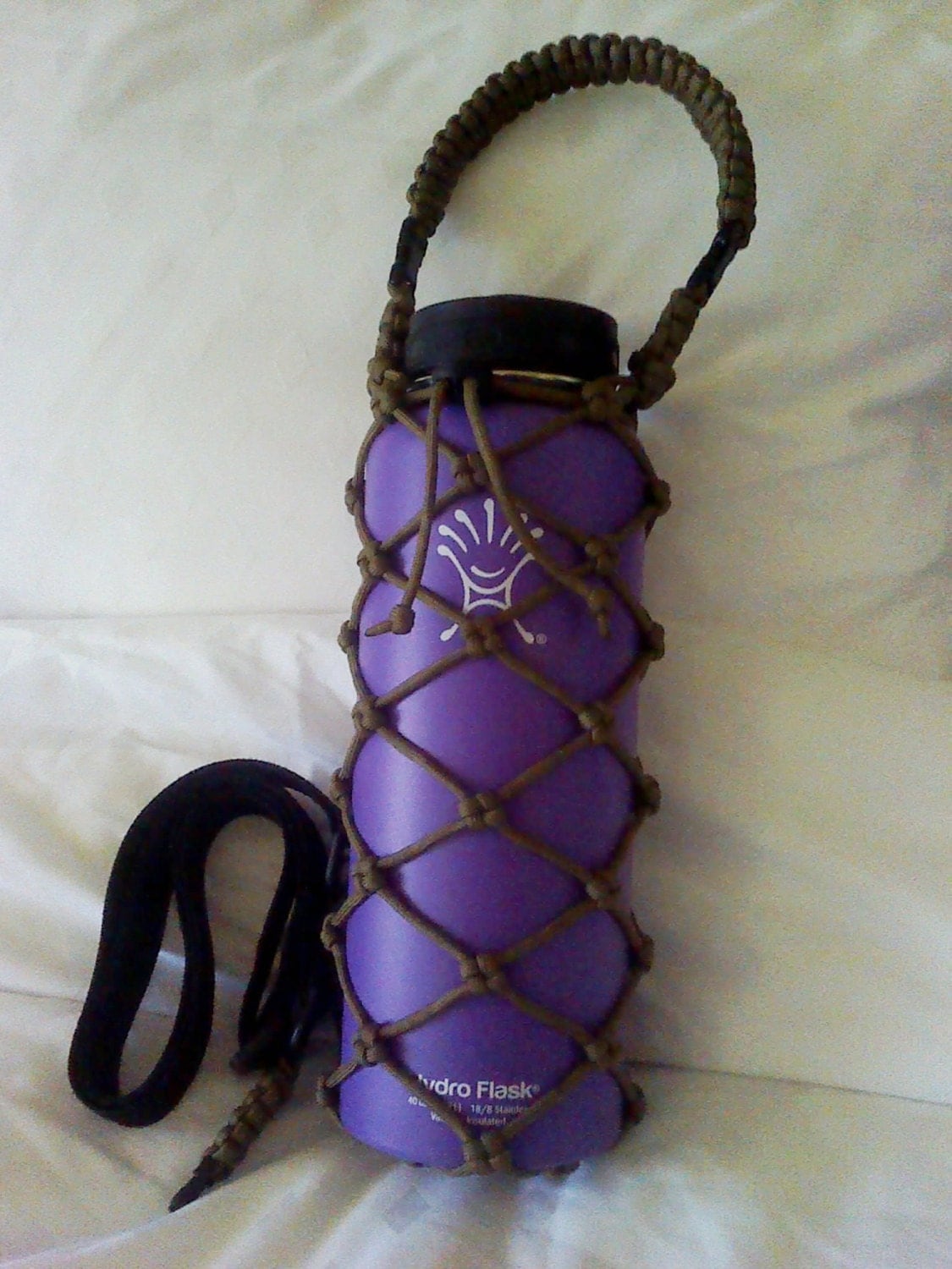 40 oz Handmade Hydro Flask Holder with interchangable shoulder