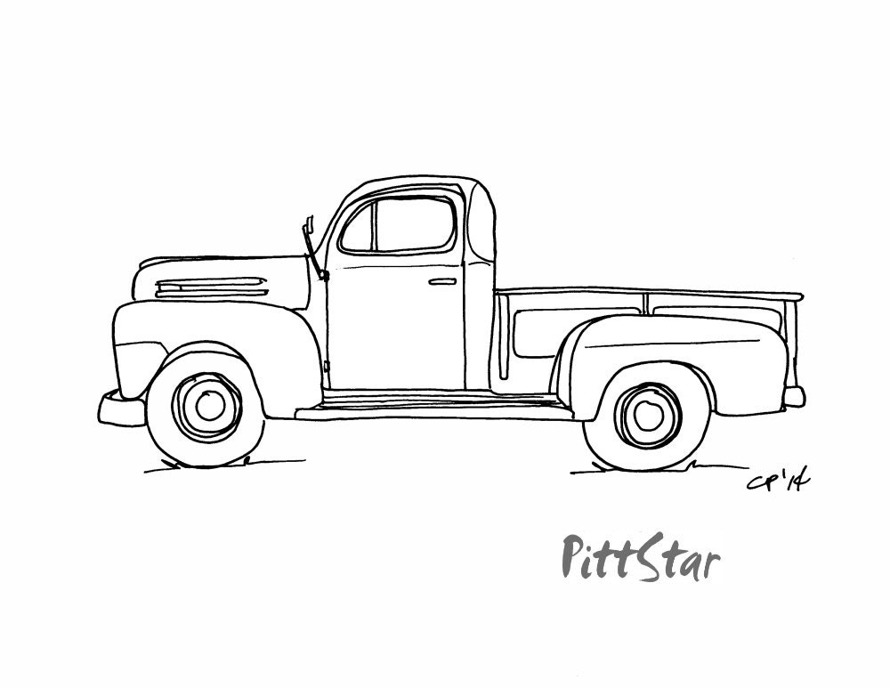 Old Pickup Truck Coloring Pages