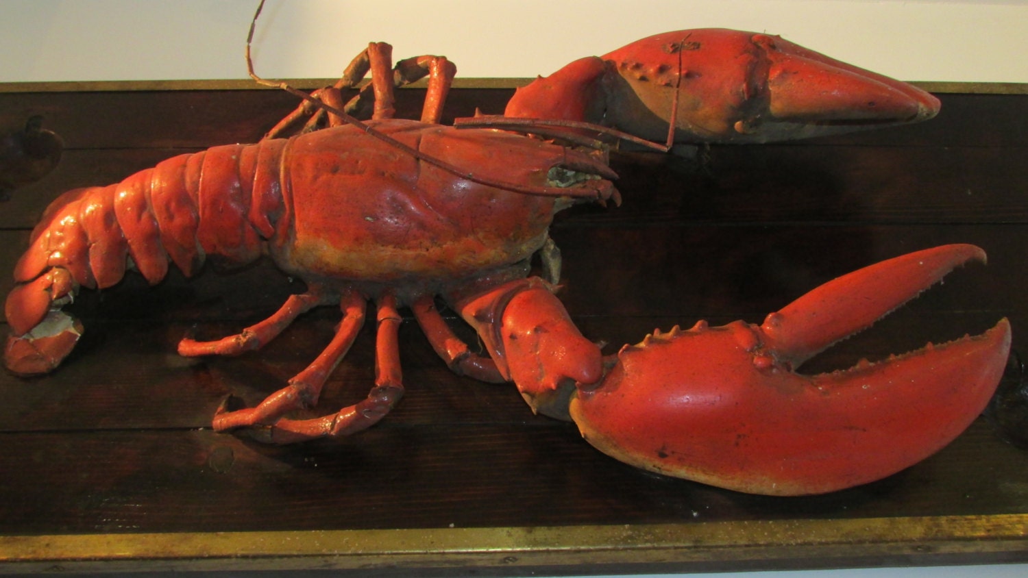 SOLD: Enormous 100 year old 20lb Taxidermy Lobster by EraBrighton