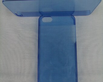 BRICOLAJE en blanco transparente azul alta calidad iPhone 5 5S 1 pieza broche de presión en caso/carcasa de plástico duro montado