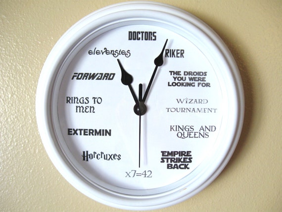 Geek Nerd Clock, 8.75 inches