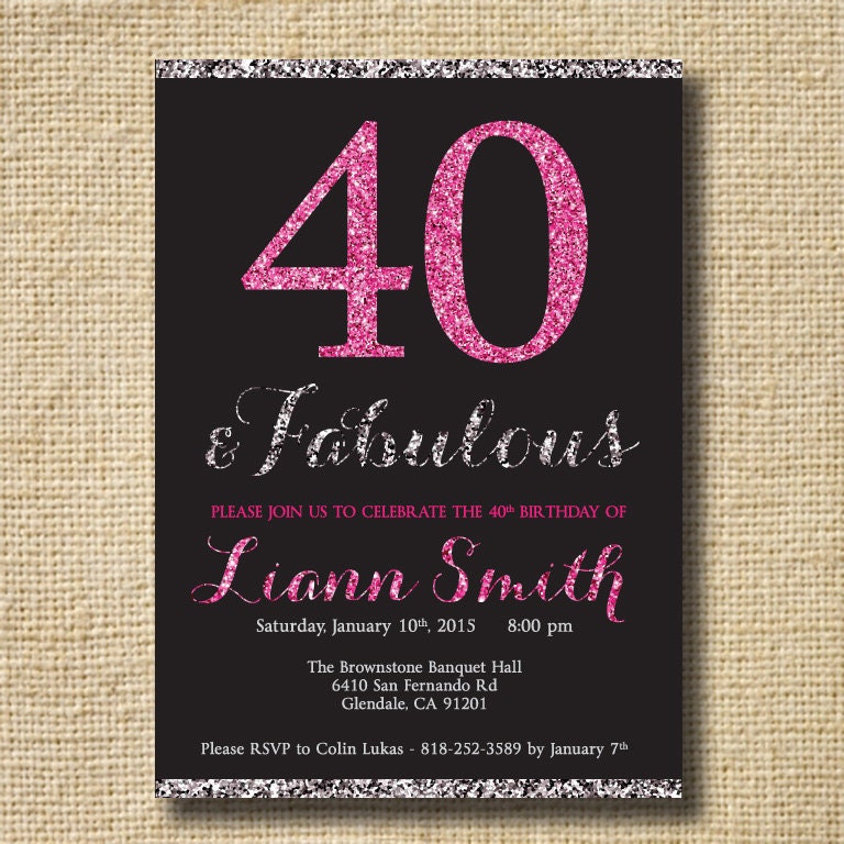40Th Birthday Invitations 9