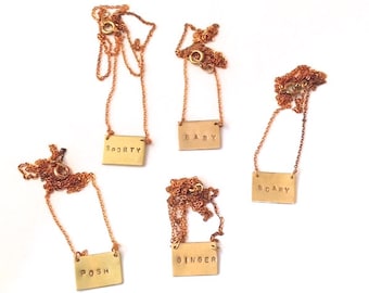 Spice Girls Name Plate Necklaces