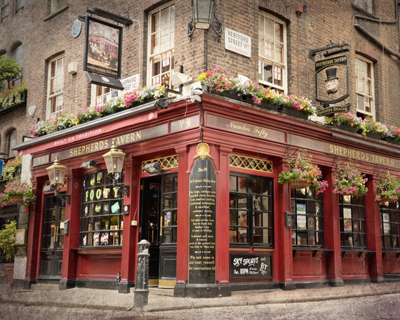 London Pub London Photography London Print Black and white