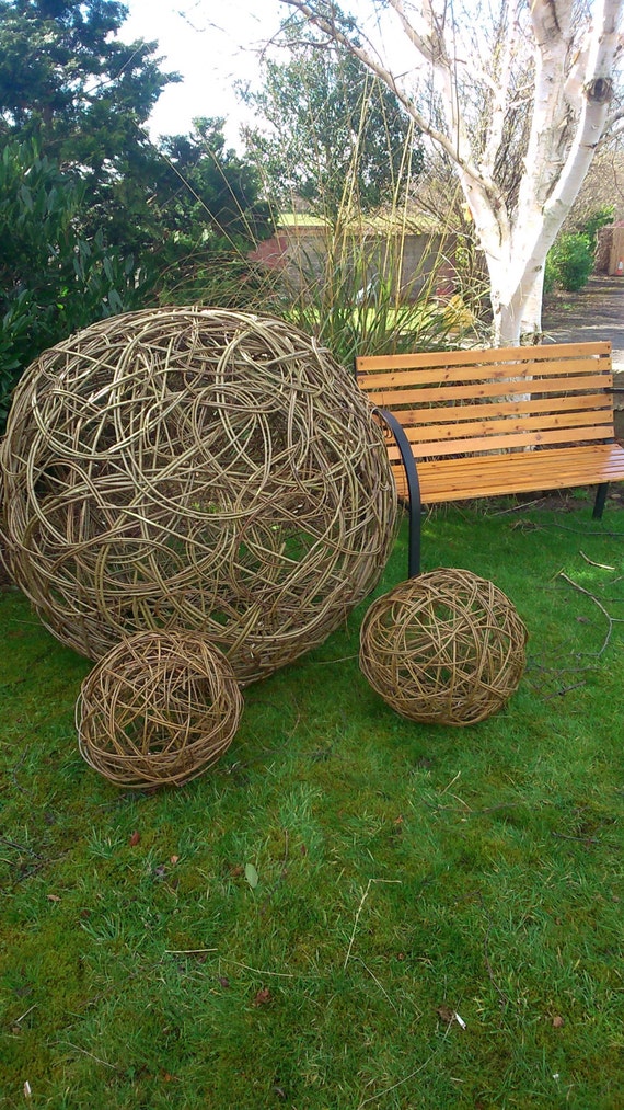 Extra large willow woven sphere ball.