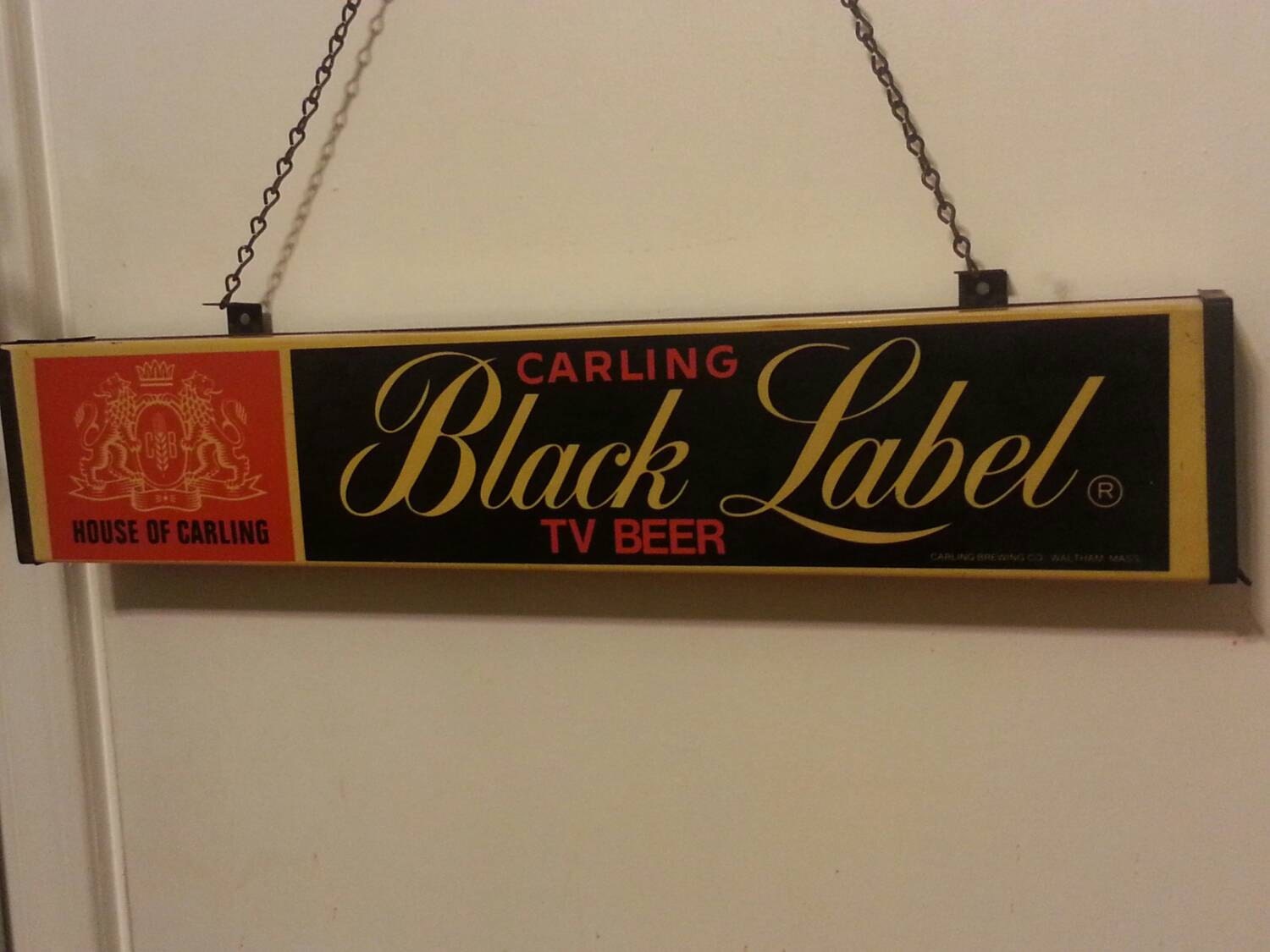 House Of Carling Black Label TV Beer Lighted Sign by TheYahdSale