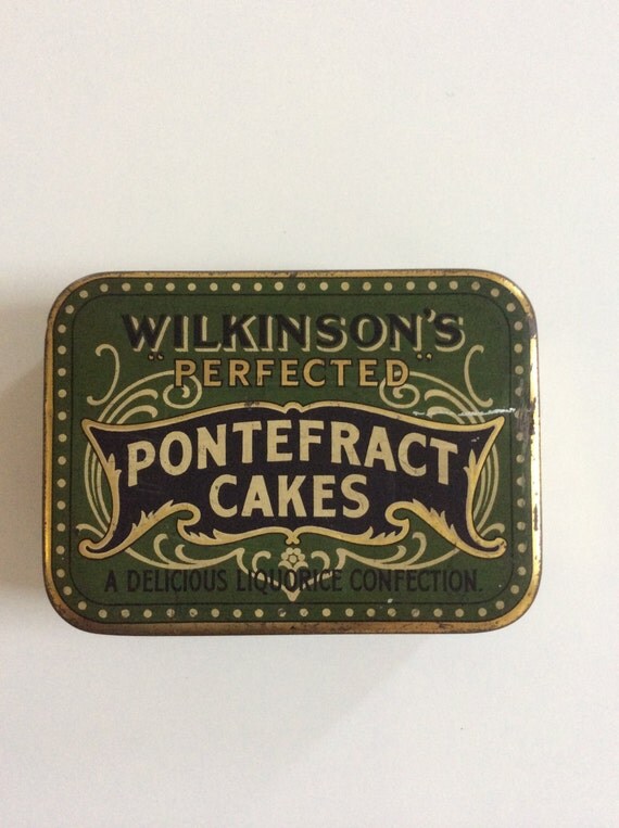 Items similar to Vintage Wilkinson's 'Perfected Pontefract Cakes' tin ...