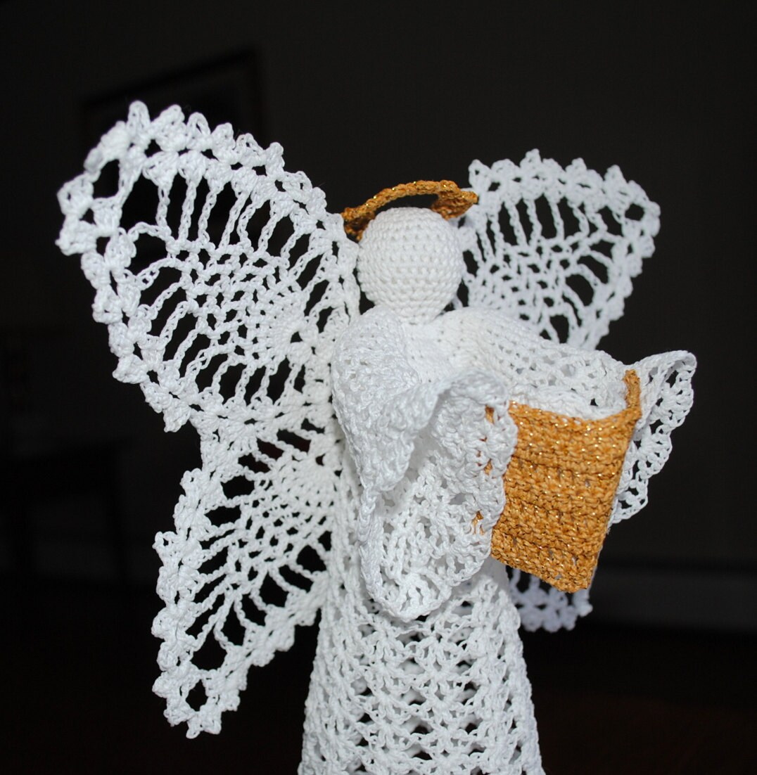 crochet christmas angel tree topper by draiguna on etsy crochet christmas angel tree topper by draiguna on etsy