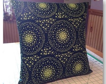 16X16 Handmade Black with Neon Green dots