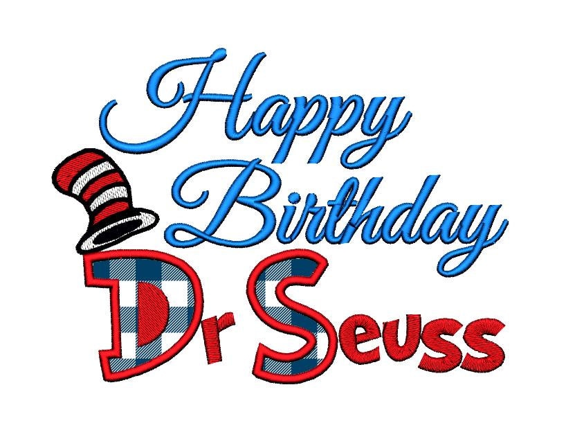 Happy Birthday Dr Seuss. Instant Download by SoKyootDesigns