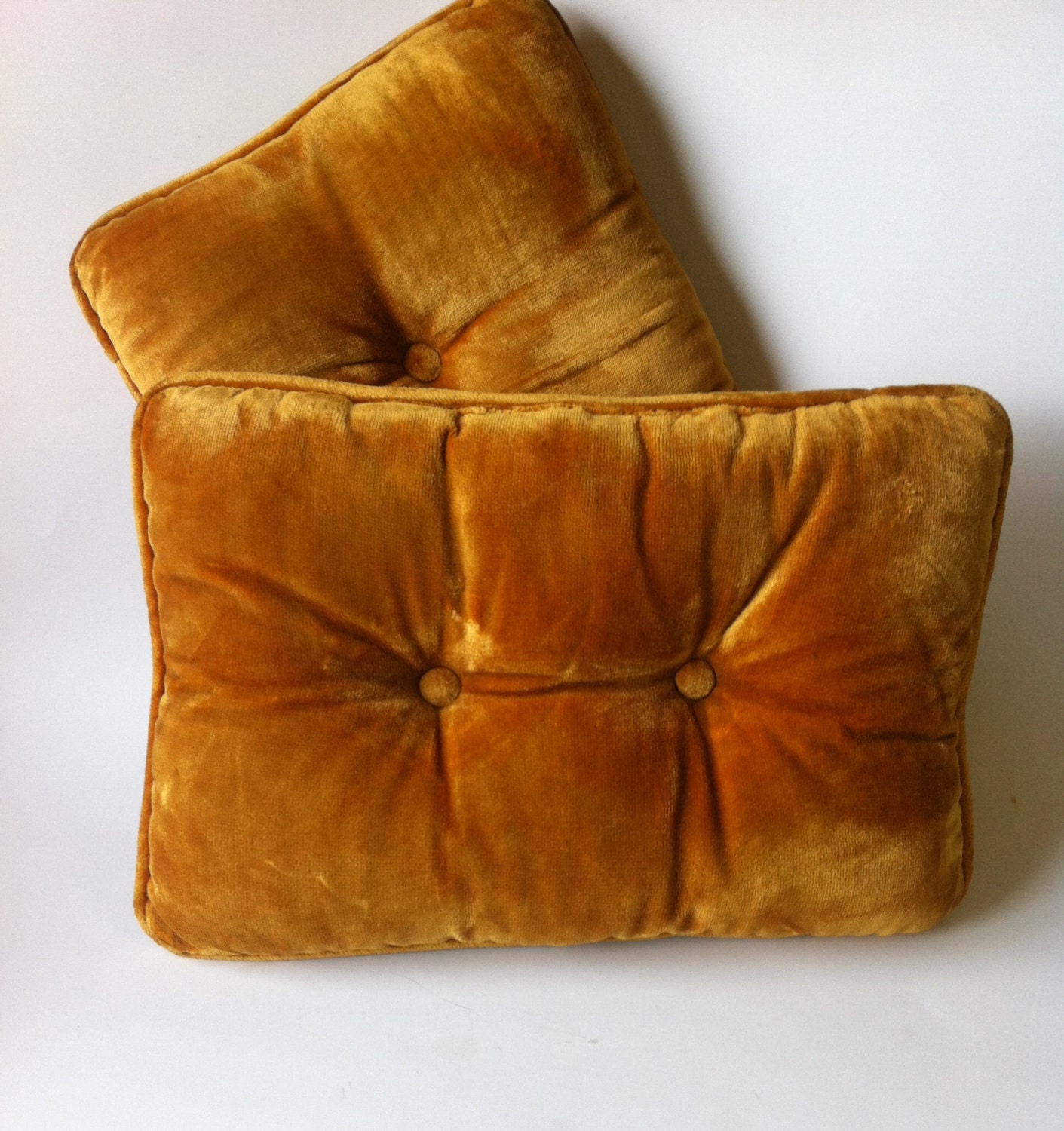 Vintage Gold  Velvet  Pillows  Small Velvet  Pillows  by 