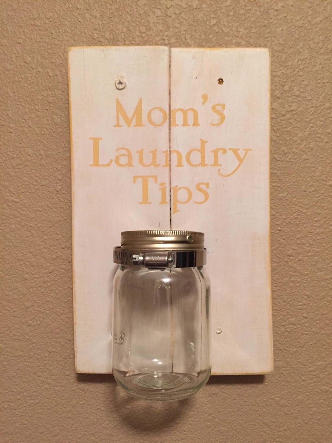 Mom's Laundry Tips Laundry Room Tip Jar by ASouthernGirlsGifts