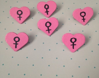 Popular items for feminist pin on Etsy