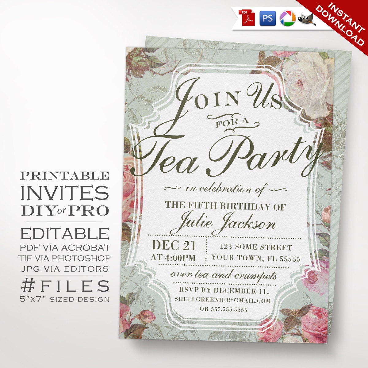 Tea Party Invitations 8