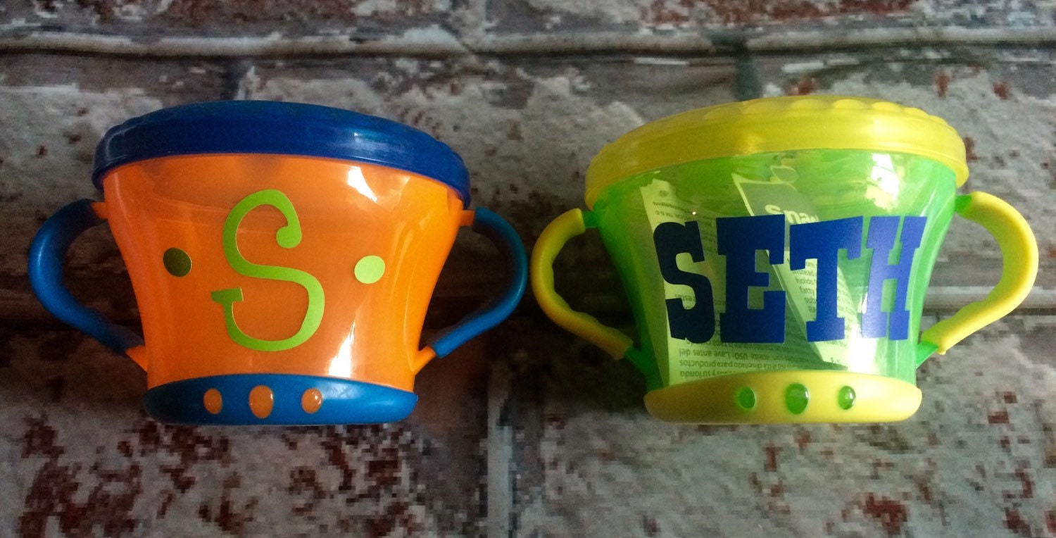 Personalized Sippy Cup/Snack Cup VINYL ONLY by SayitwithStyleVinyl