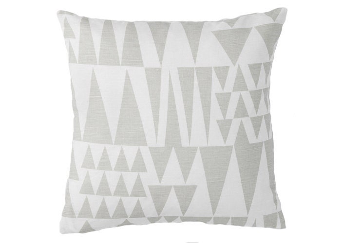 Cushion Cover Jazz Grey Geometric Pillow by OOMFinteriors on Etsy