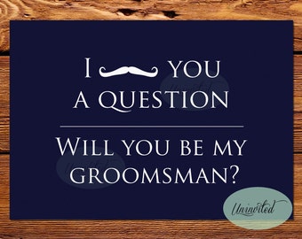 Printable Groomsman Invite - Printable Groomsmen Invite - Instant download, will you be my groomsman, groomsman invite, groomsmen invite