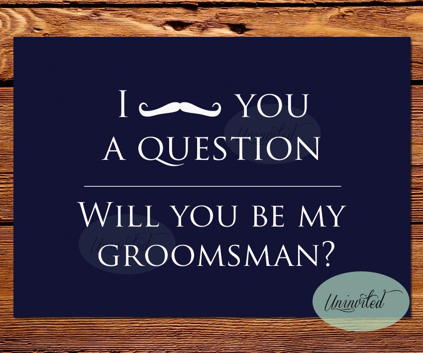 Printable Groomsman Invite Printable Groomsmen Invite