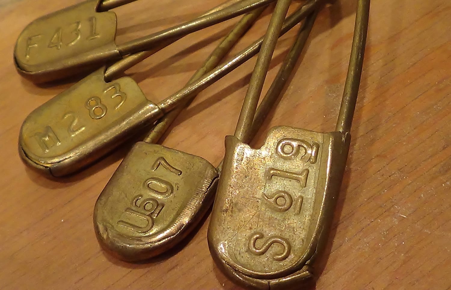 Vintage Horse Blanket Pins Set of 4