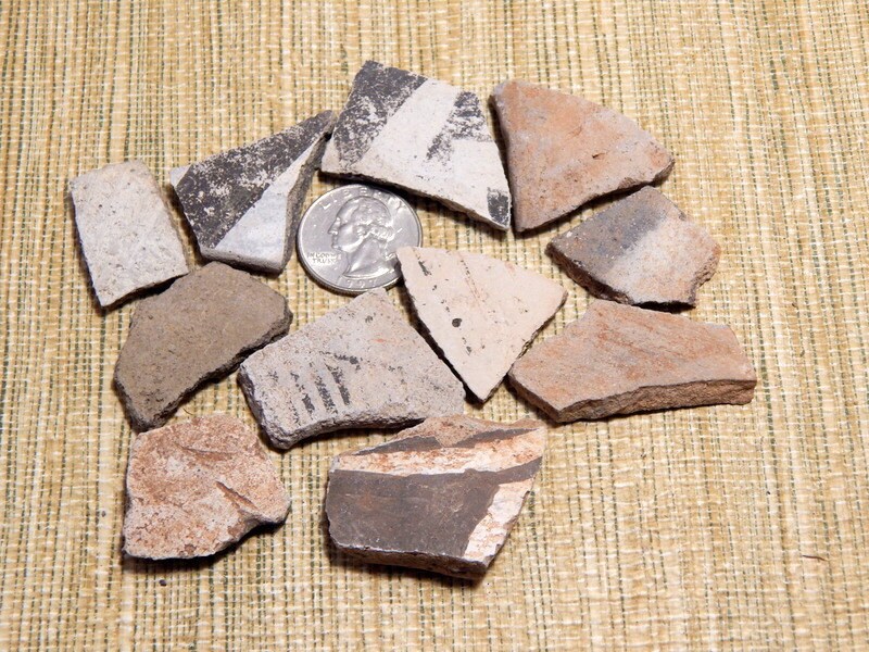 11 Pieces Anasazi Pottery Shards Native American Artifact for