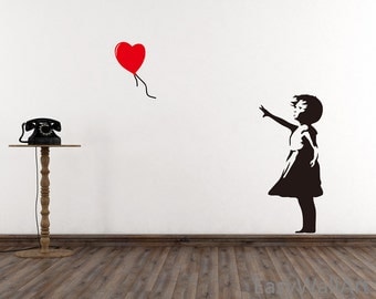 Banksy Wall Art banksy wall decal | etsy Banksy Wall Art banksy wall decal | etsy
