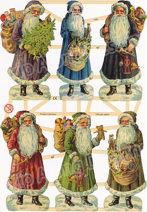 Diecut German Santa Claus